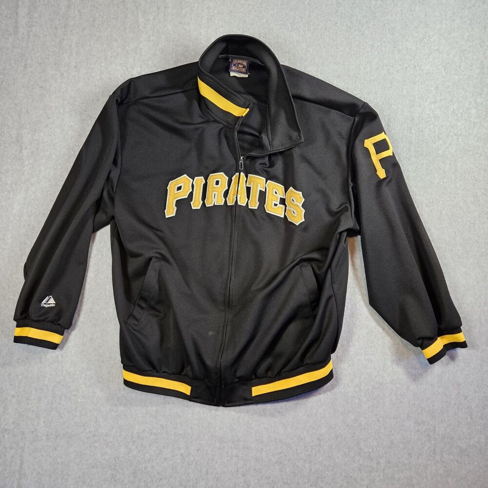 Majestic Cooperstown Collection Pittsburgh Pirates Full Zip Track Jacket Men's